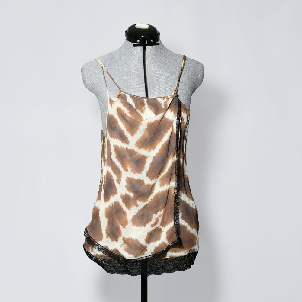 Silk-Chiffon Lace Giraffe Camisole - Picture 4 of 5